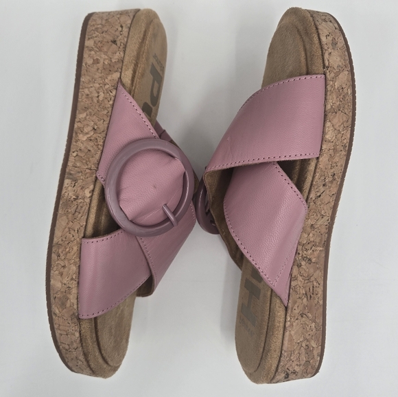Hush Puppies June Buckle Slides Cool Pink Leather Size:6 - Picture 8 of 11